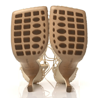 Bottega Veneta Mesh Nappa Stretch Ankle Tie Sandals 38 Toile 6 of 9