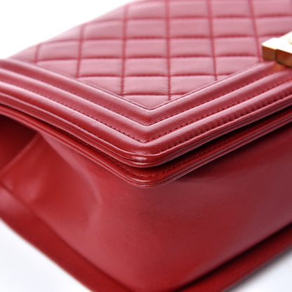 Chanel Lambskin Quilted Medium Boy Flap Red 11 of 13