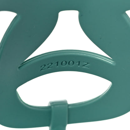 Hermes Rubber Womens Egerie Sandals 38 Vert Embrun 8 of 9