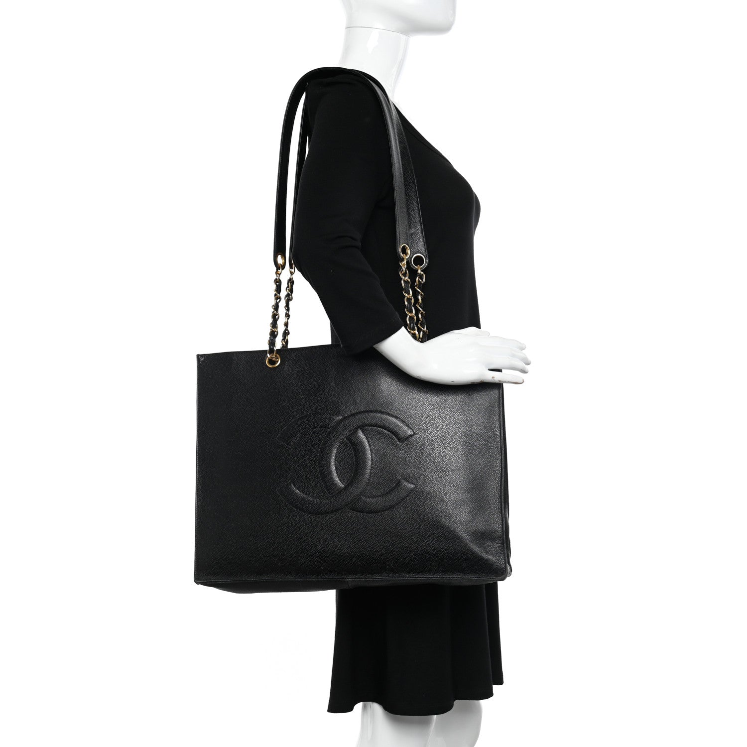 Chanel Caviar CC Shopper Tote Black 2 of 21