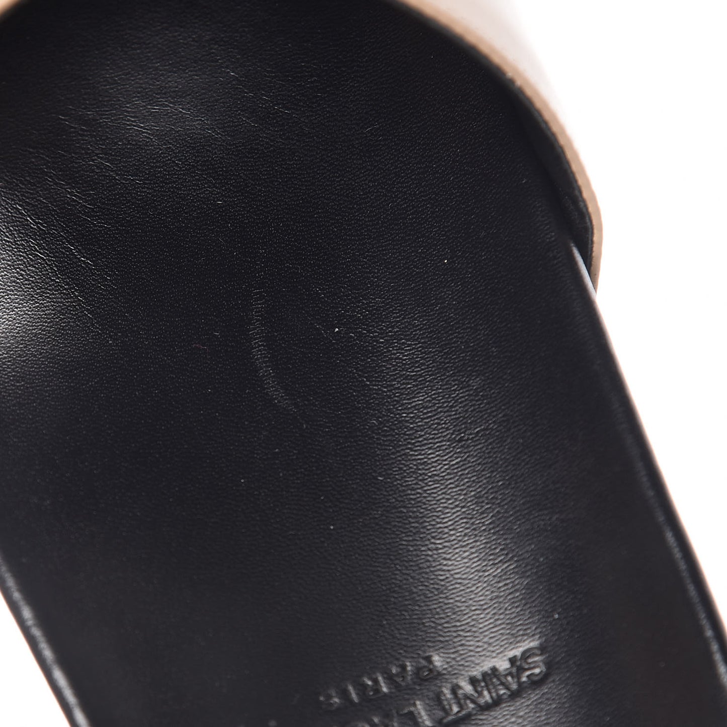 Lambskin Joan Slide Sandals 34 Powder Black