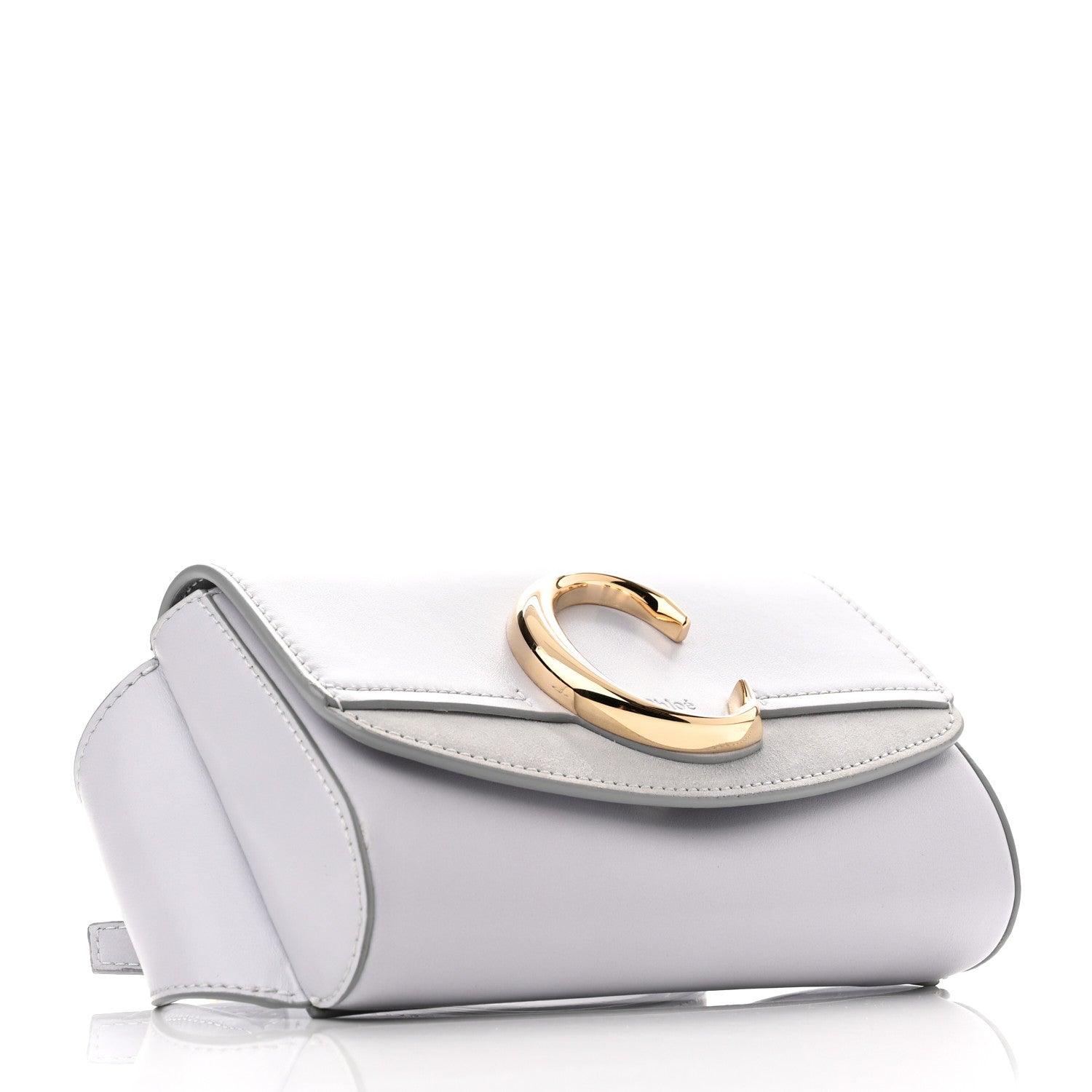 Chloe Calfskin Suede C Belt Bag Light Cloud 4 of 10