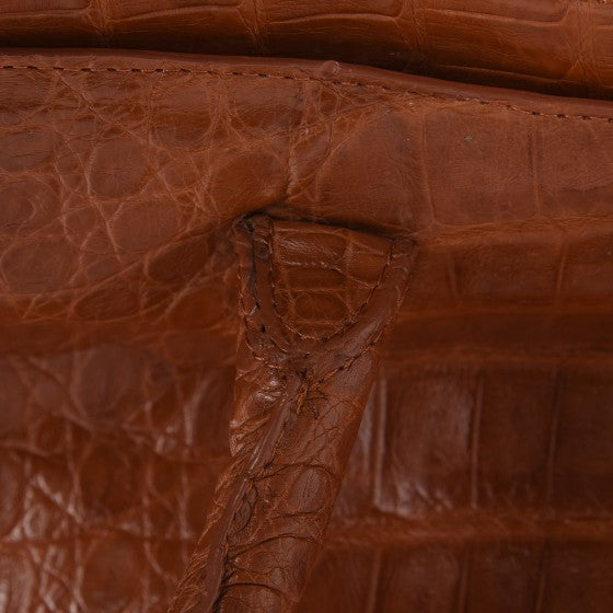 Nancy Gonzalez Crocodile Top Handle Tote Brown 23 of 26