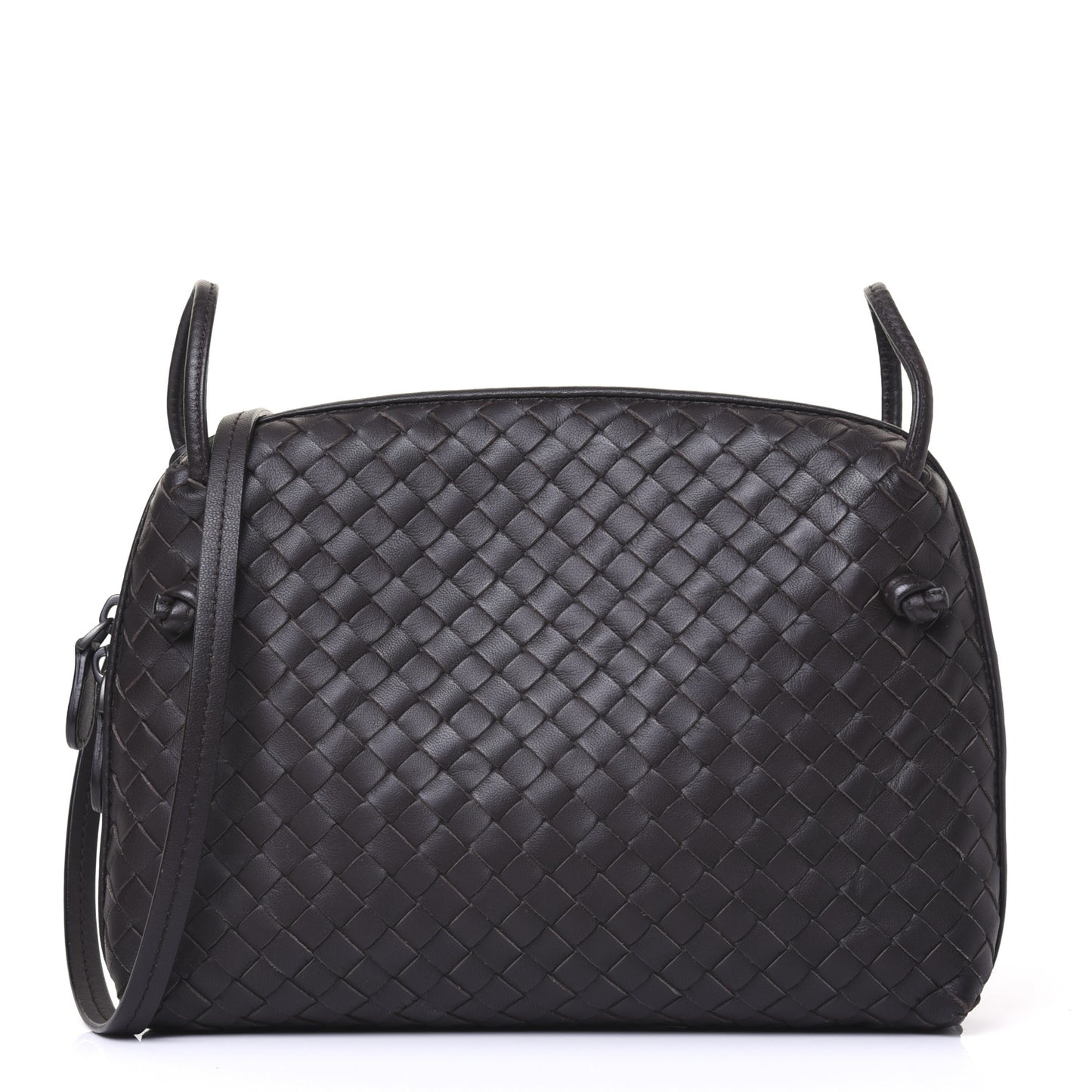 Nappa Intrecciato Nodini Bag Ebano