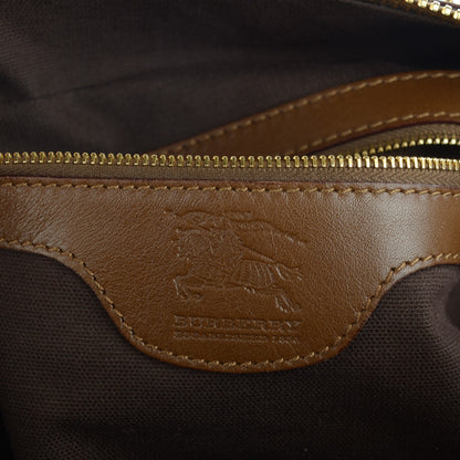 Burberry House Check Studded Knight Satchel Brown 6 of 9