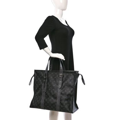 Louis Vuitton Monogram Eclipse Cabas Zippe GM Black 2 of 10