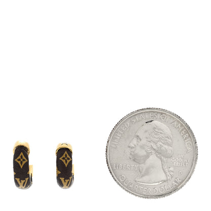 Louis Vuitton Monogram Wild Mini Hoop Earrings 2 of 5