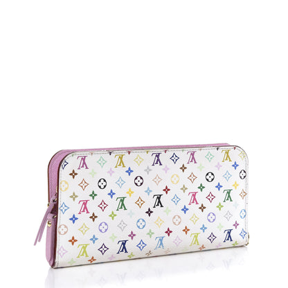 Louis Vuitton Monogram Multicolor Insolite Wallet White Litchi 3 of 12