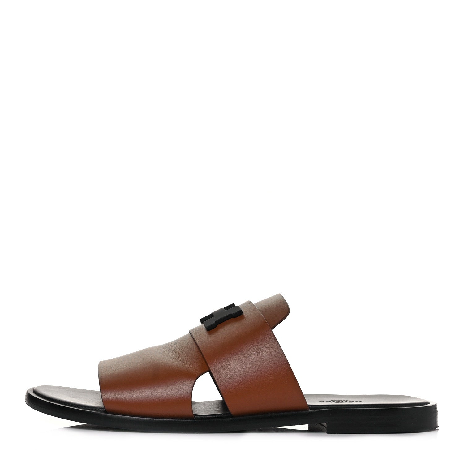 Hermes Calfskin Mens Arles Mules 42.5 Brun 1 of 9