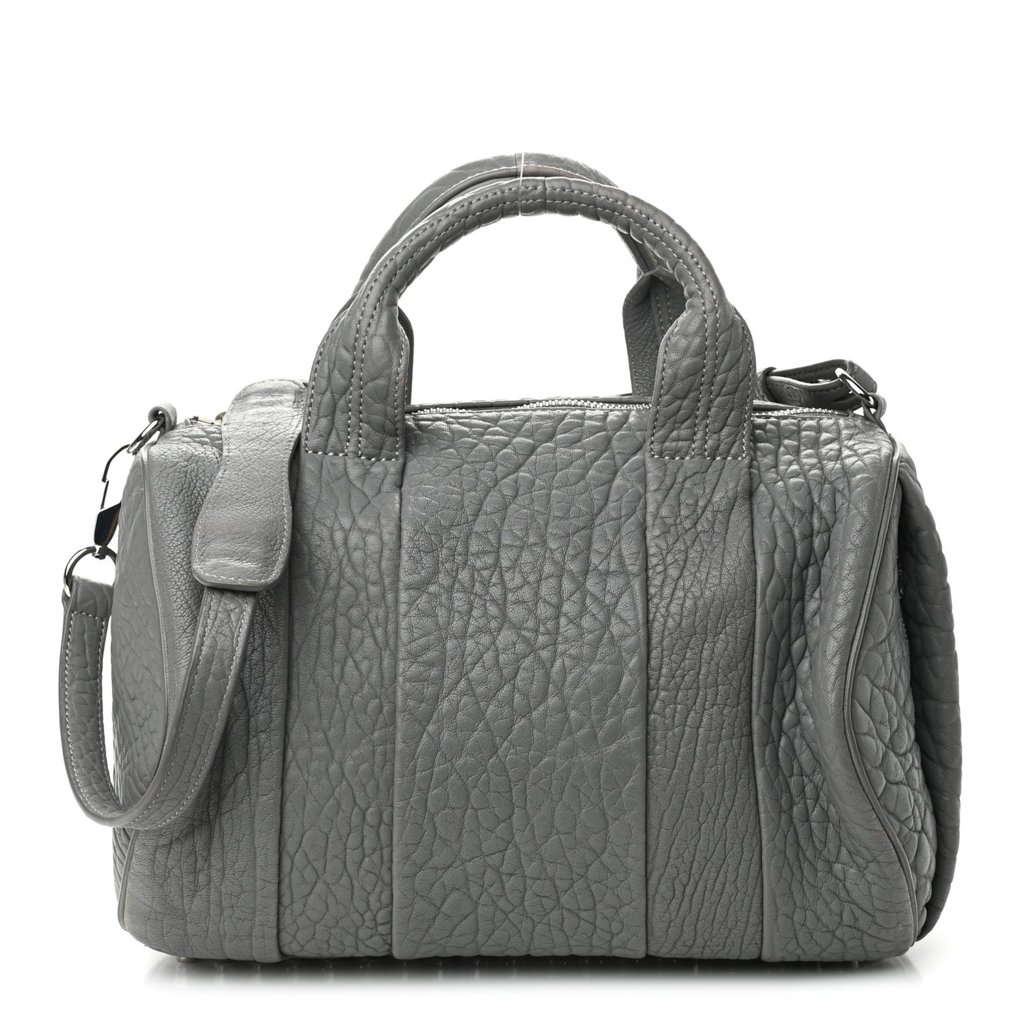Pebbled Lambskin Rocco Sesame Silver Hardware