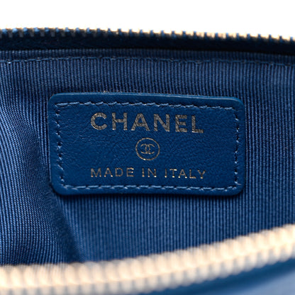Chanel Lambskin Quilted Classic iPhone Pouch Blue 6 of 8