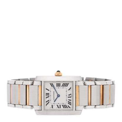 Cartier Stainless Steel 18K Yellow Gold 25mm Tank Francaise Quartz Watch 2 of 5