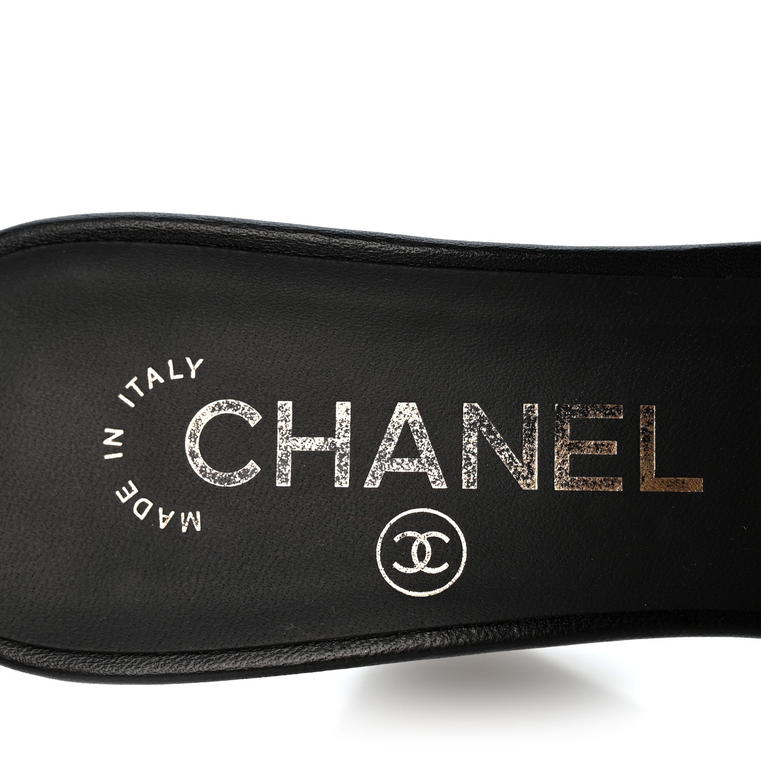 Chanel Lambskin CC Chain Mules 36.5 Black 8 of 9