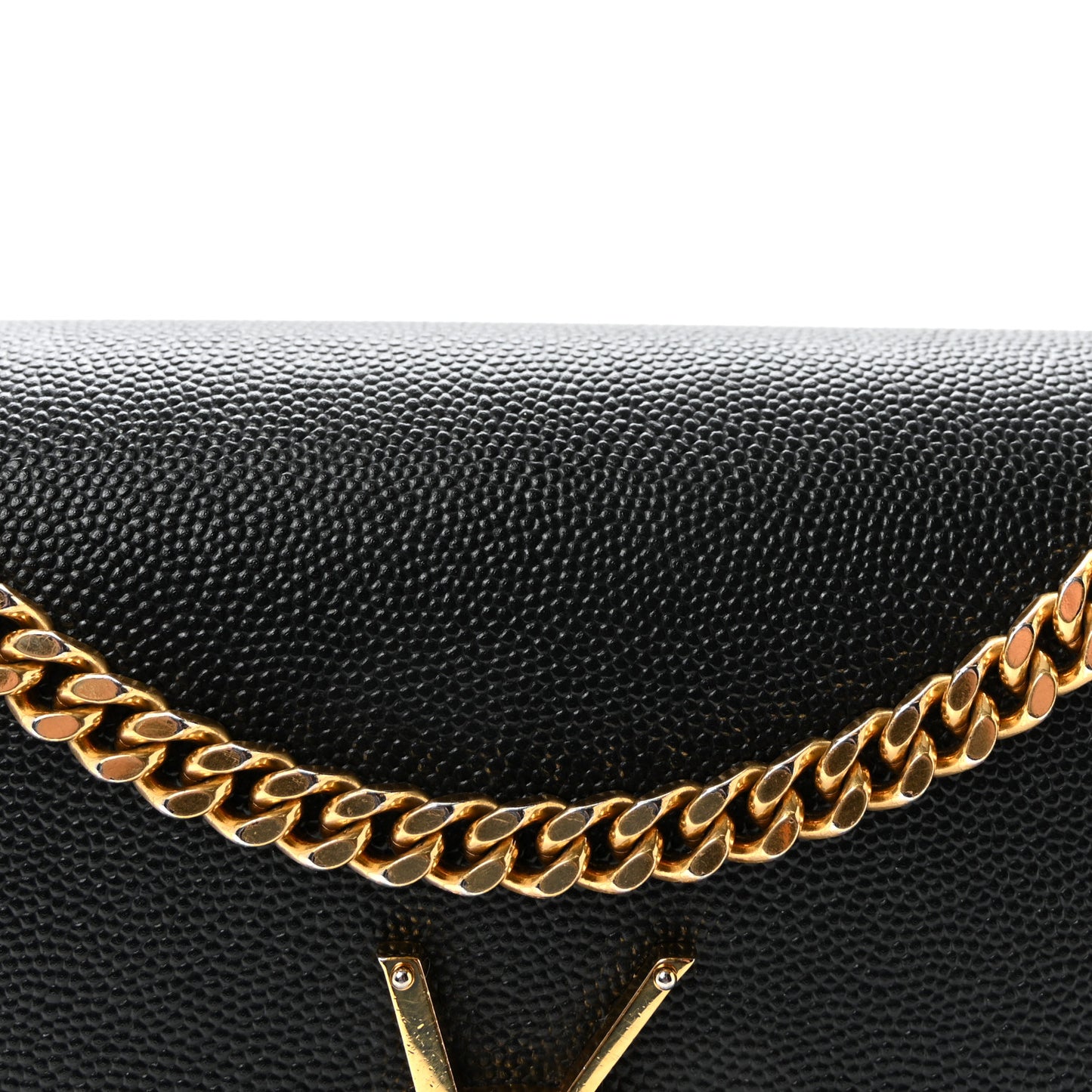 Grain De Poudre Medium Classic Monogram Kate Satchel Black