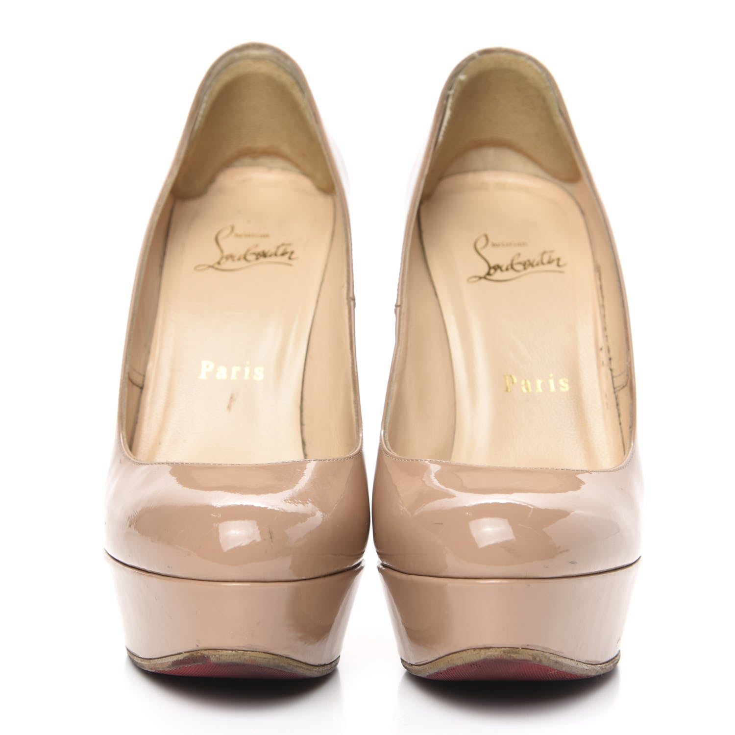 Christian Louboutin Patent Bianca 140 Pumps 36.5 Nude 2 of 13