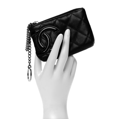 Chanel Calfskin Quilted Cambon Key Pouch Black 2 of 9