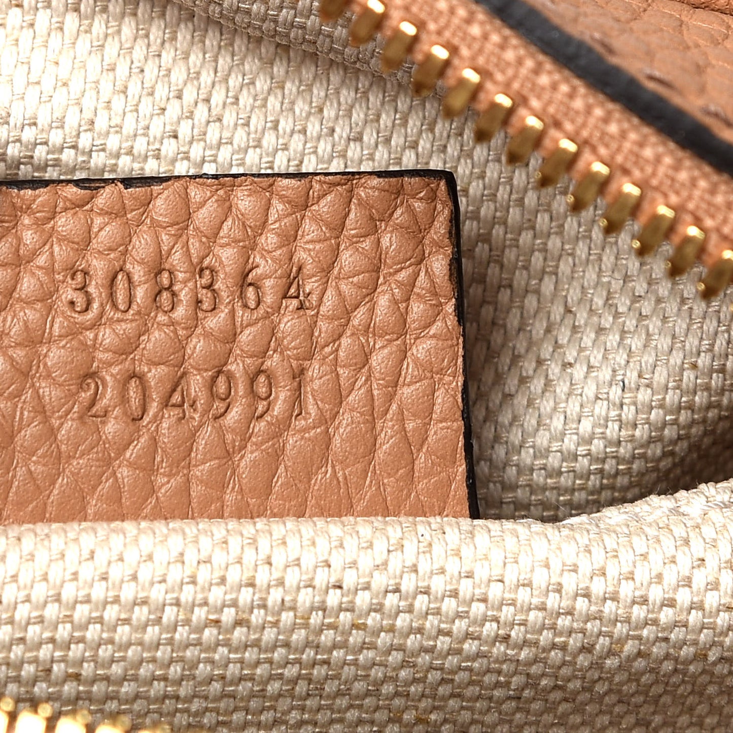 Pebbled Calfskin Small Soho Disco Bag Camelia