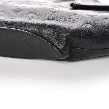 Alexander McQueen Calfskin Skull Embossed De Manta Clutch Black 9 of 11