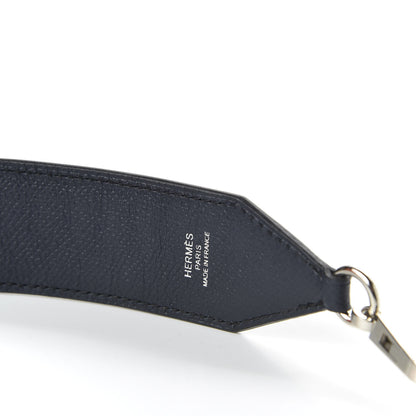 Hermes Epsom 40mm Mousquetons Tressage Shoulder Strap Bleu Indigo Rose Extreme Lime 3 of 6