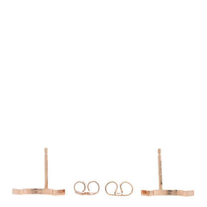 Tiffany 18K Rose Gold T Smile Stud Earrings 3 of 5
