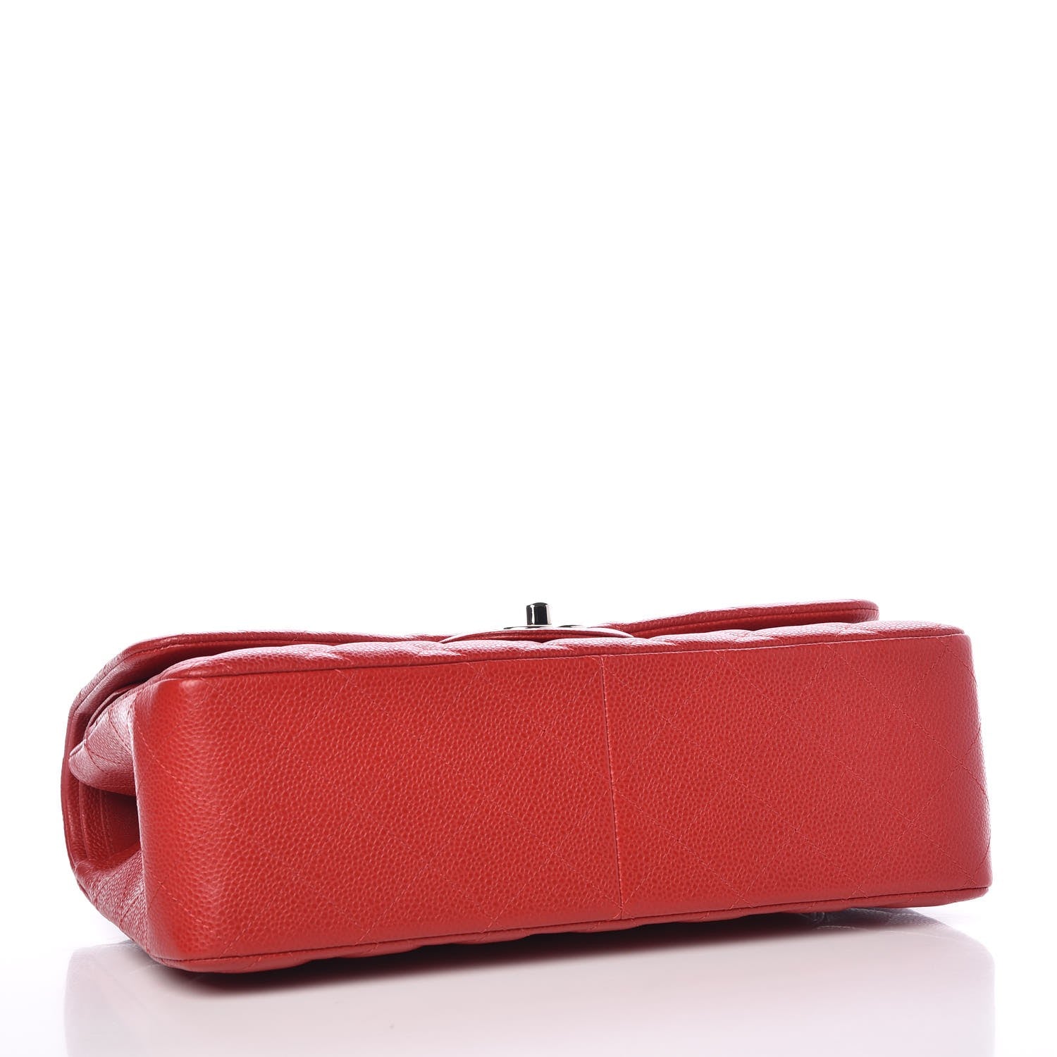 Chanel Caviar Quilted Jumbo Double Flap Red 5 of 10