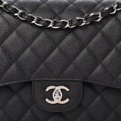 Chanel Caviar Quilted Jumbo Double Flap Black 11 of 12