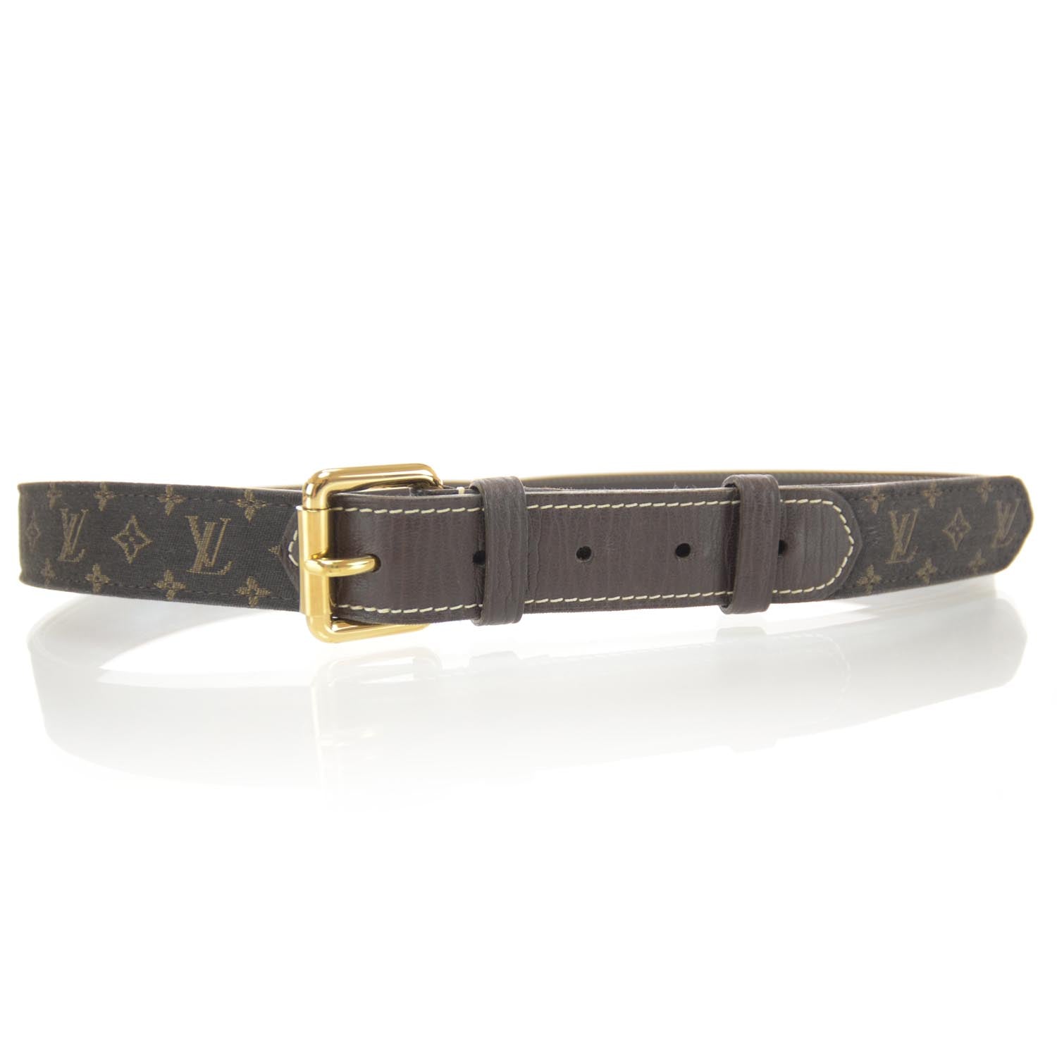 Louis Vuitton Mini Lin Mongram Ebene Belt 38 1 of 6