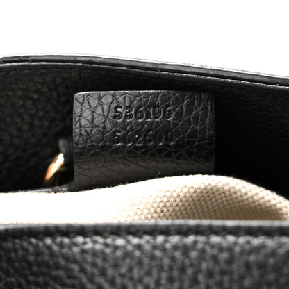 Gucci Pebbled Calfskin Medium Soho Chain Shoulder Bag Black 7 of 10