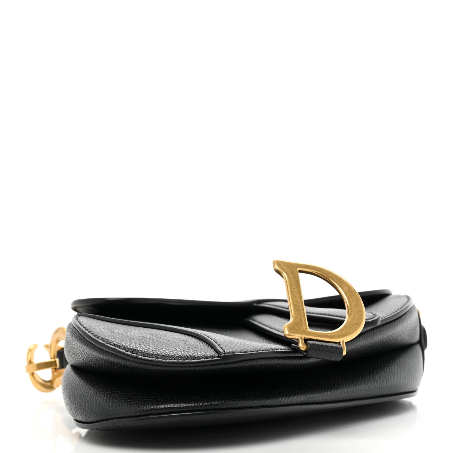 Christian Dior Grained Calfskin Mini Saddle Bag Black 4 of 10