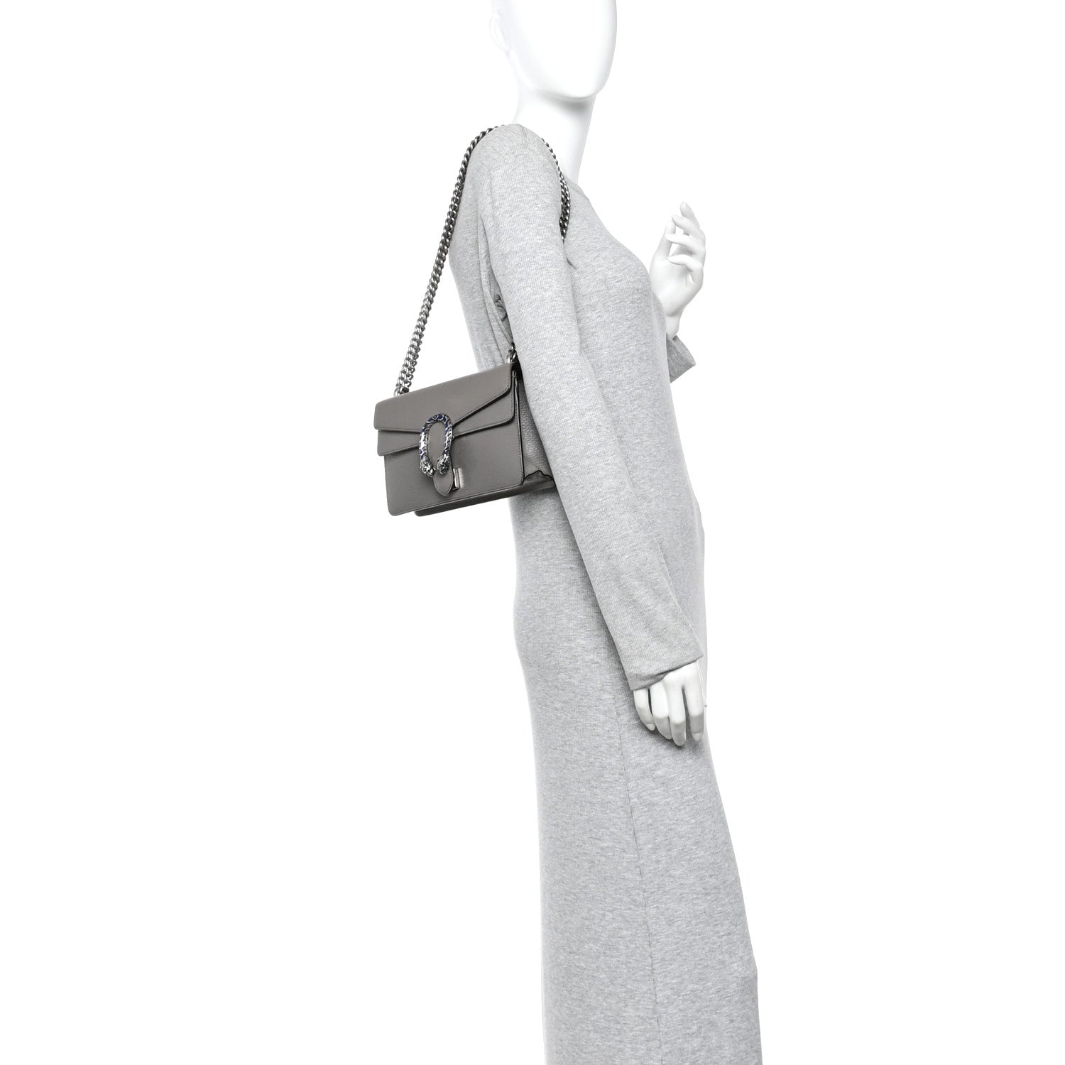 Gucci Dollar Calfskin Enamel Small Dionysus Shoulder Bag Dusty