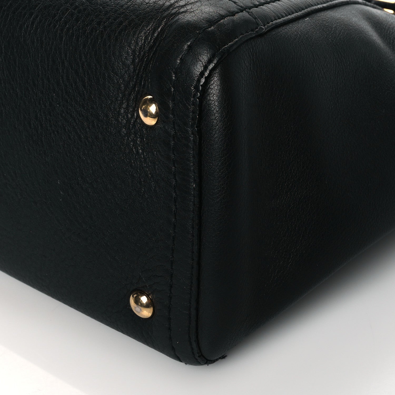 Salvatore Ferragamo Calfskin Small Verve Double Zip Tote Black 9 of 9