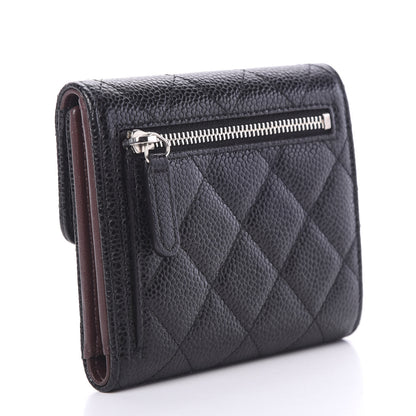 Chanel Caviar Quilted Compact Flap Wallet Black 2 of 8