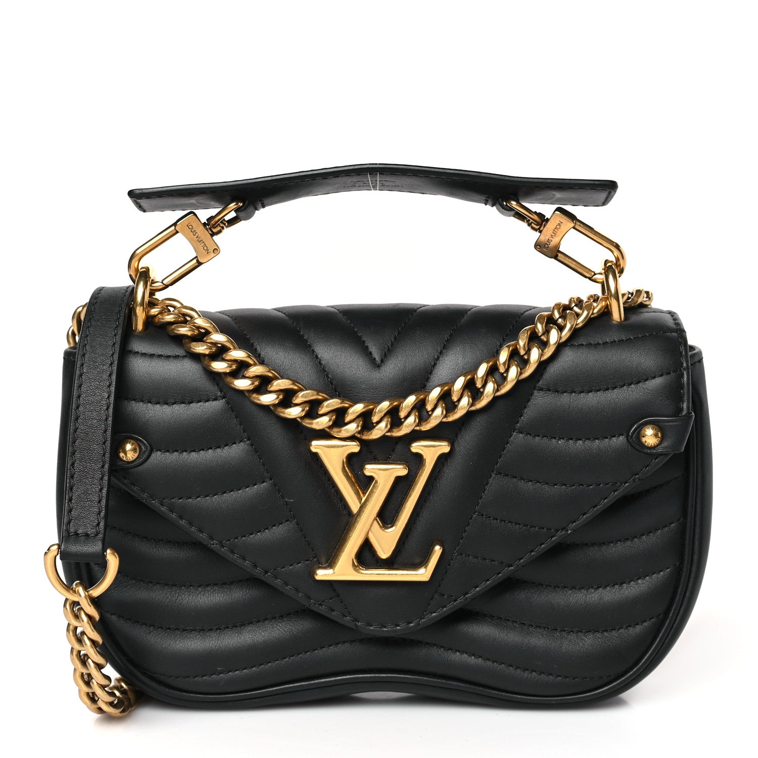 Louis Vuitton Calfskin New Wave Chain MM Black 1 of 8
