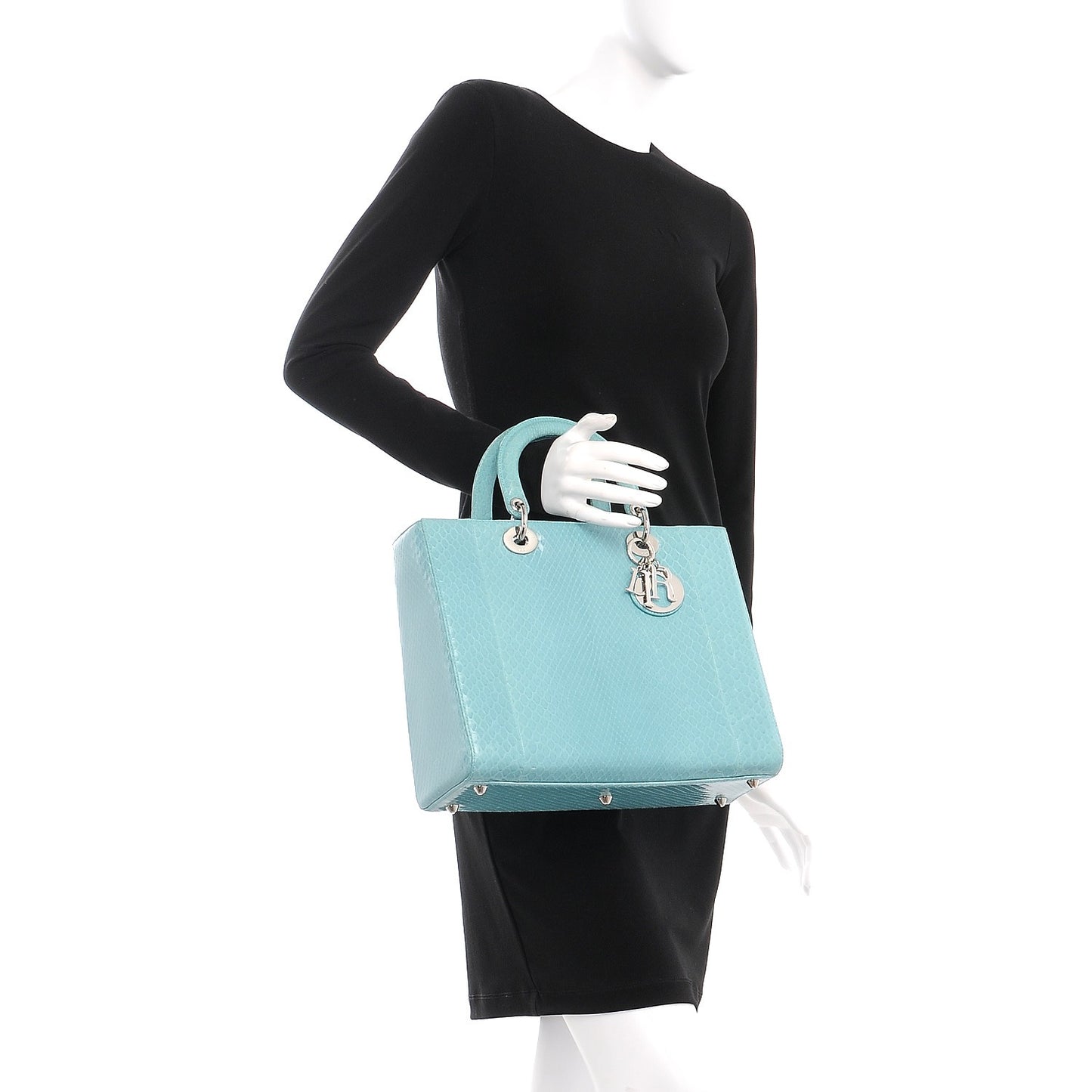 Python Large Lady Dior Blue