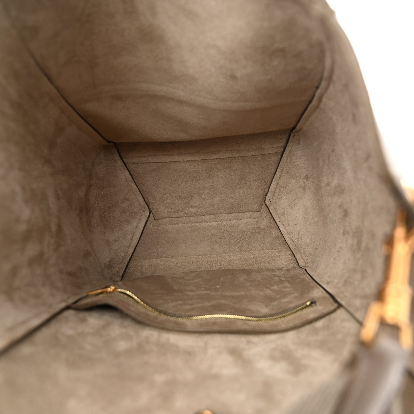 Soft Grained Calfskin Sangle Bucket Bag Taupe