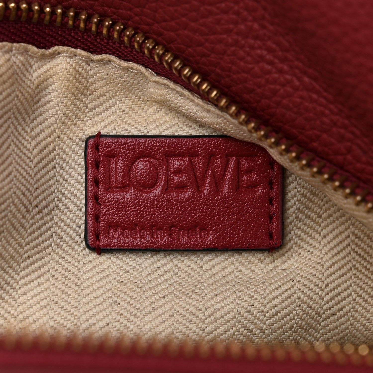 Loewe Grained Calfskin Small Puzzle Bag Rouge 6 of 10