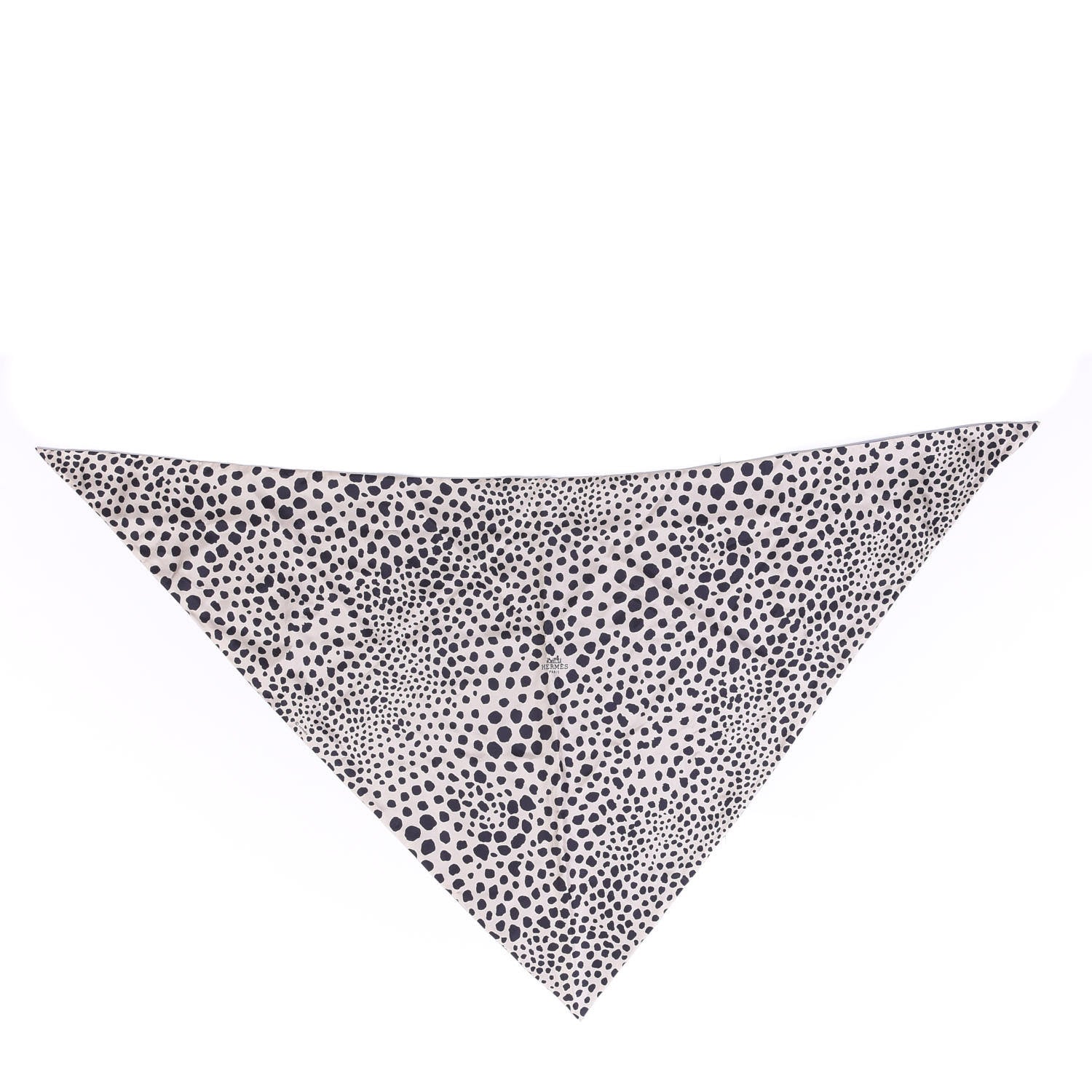 Hermes Silk Faune Giant Pointe Triangle Scarf Beige Brun Lavande 2 of 23