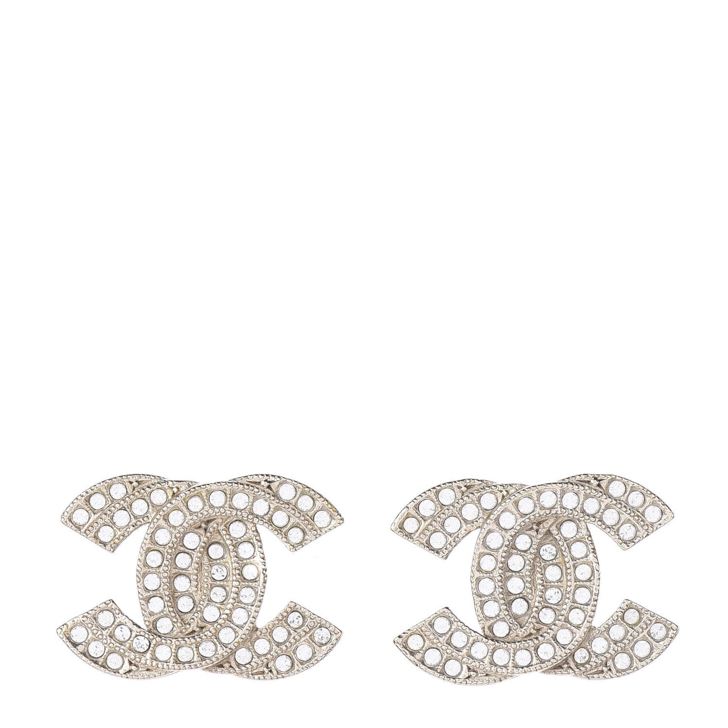 Crystal CC Earrings Light Gold