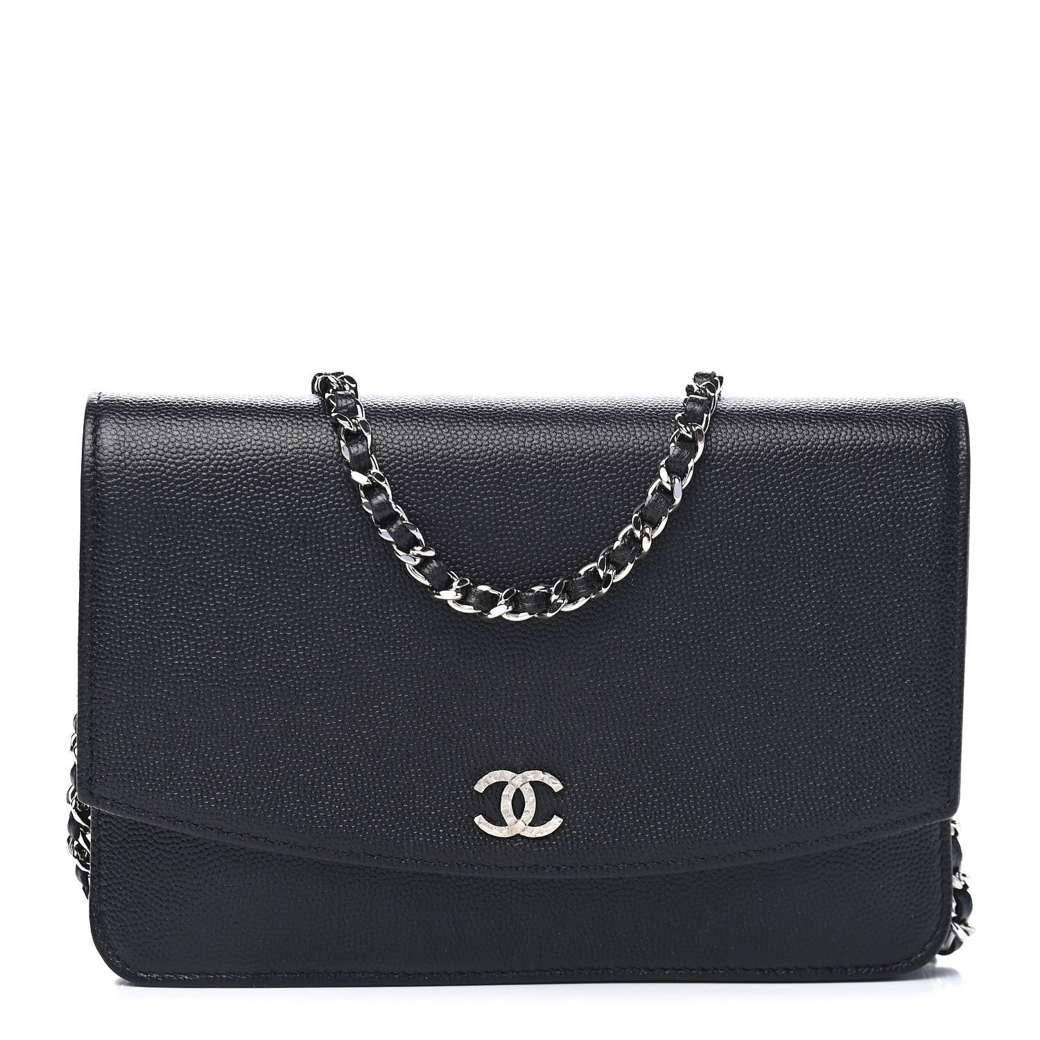 Chanel Caviar Sevruga Wallet On Chain WOC Black 1 of 11