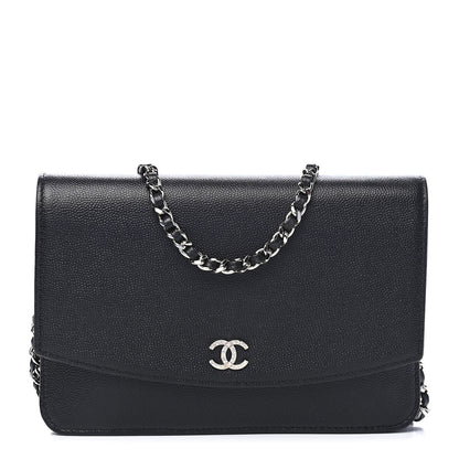Chanel Caviar Sevruga Wallet On Chain WOC Black 1 of 11