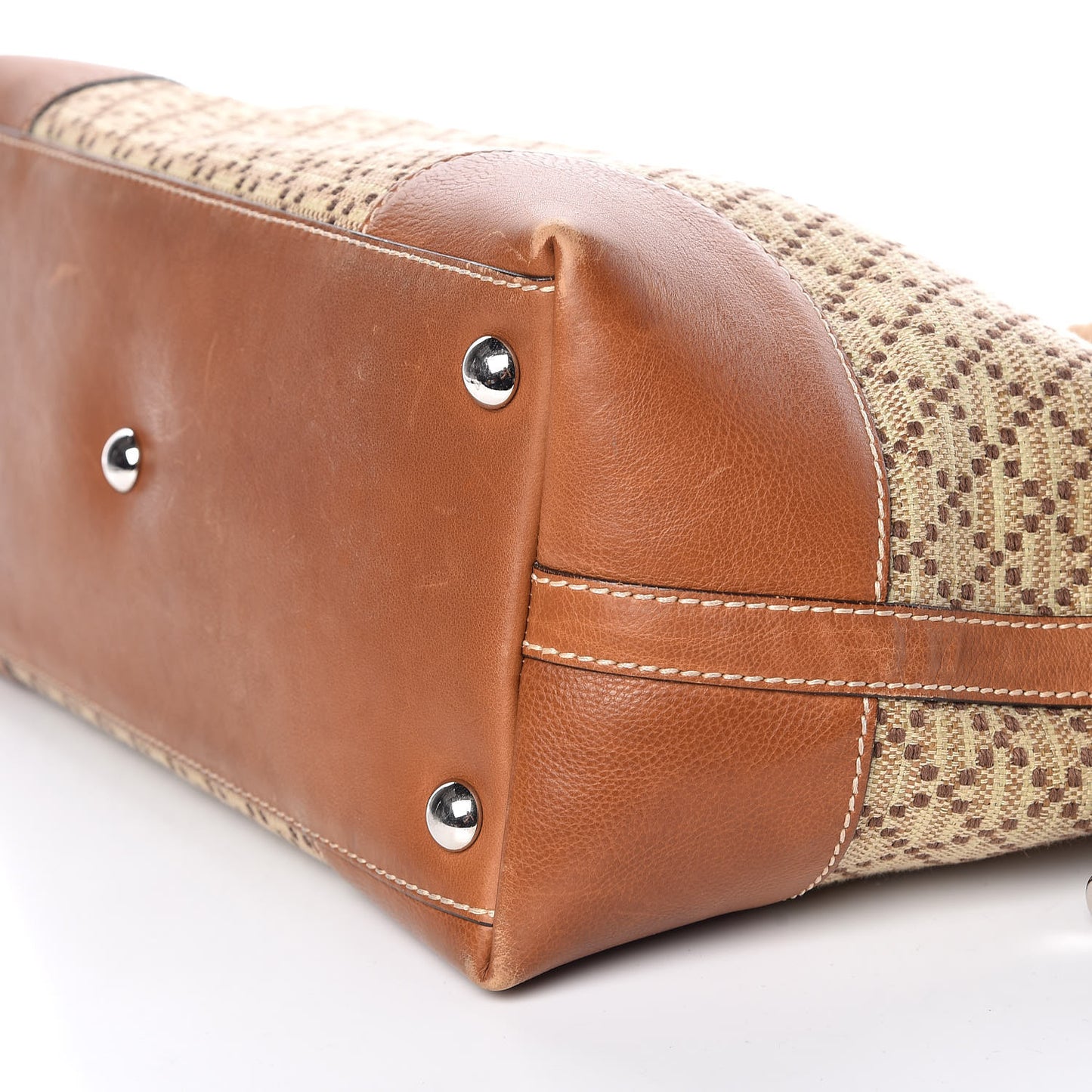 Straw Diamante Maui Tote Brown