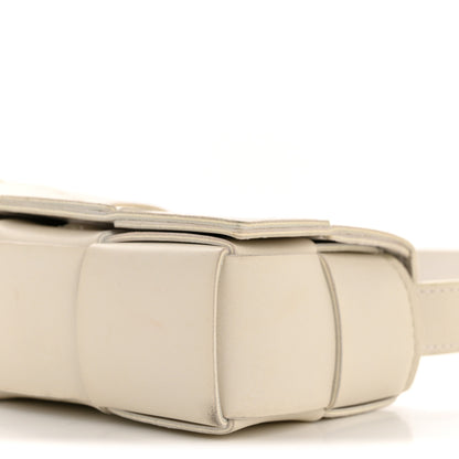 Bottega Veneta Lambskin Maxi Intrecciato Extra Mini Cassette Crossbody Bag White 11 of 11