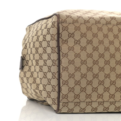 Gucci GG Monogram Web Medium Collapsible Carry On Duffle Beige Brown 9 of 12