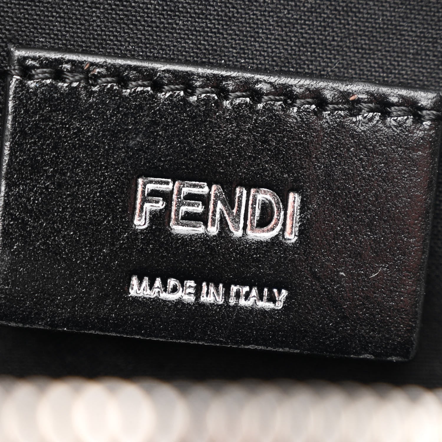 Fendi Glazed Fabric Vitello Liberty FF 1974 Diagonal Medium Camera Case Black 5 of 10