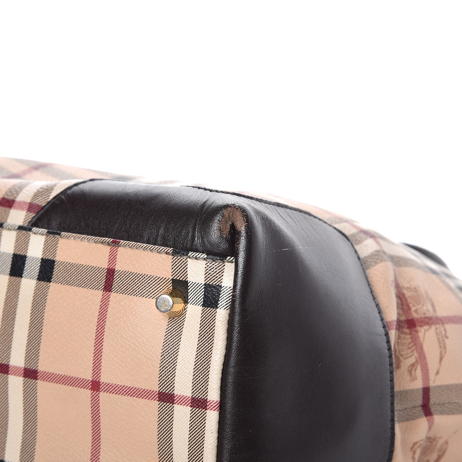 Burberry Haymarket Check Medium Primrose Tote Chocolate 12 of 13