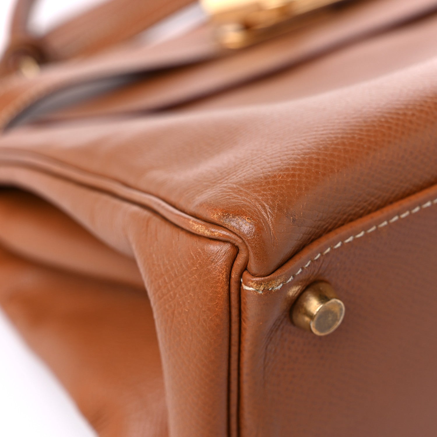 Hermes Courchevel Kelly Retourne 32 Gold 8 of 24