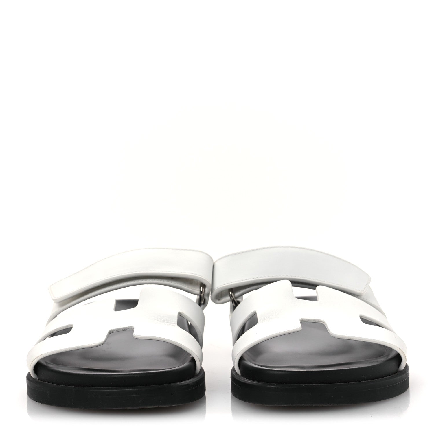 Hermes Calfskin Womens Chypre Sandals 36.5 White 3 of 13