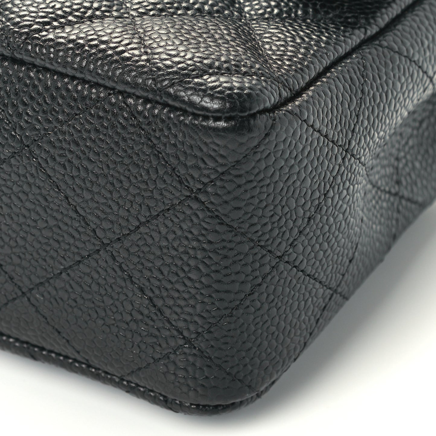 Caviar Quilted Mini Rectangular Flap Black