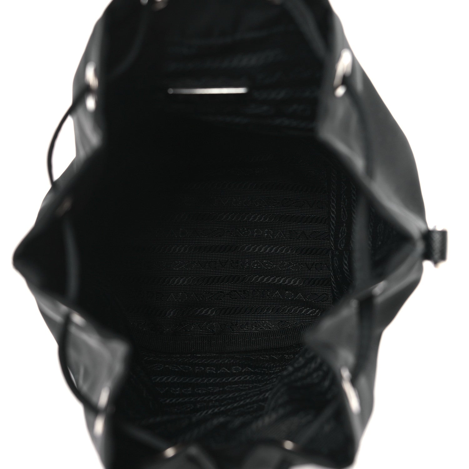 Prada Re-Nylon Saffiano Bucket Wristlet Black 5 of 11