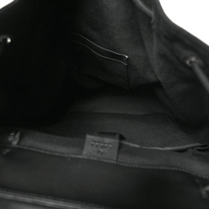Gucci Soft GG Supreme Monogram Calfskin Web Double Buckle Backpack Black 5 of 10